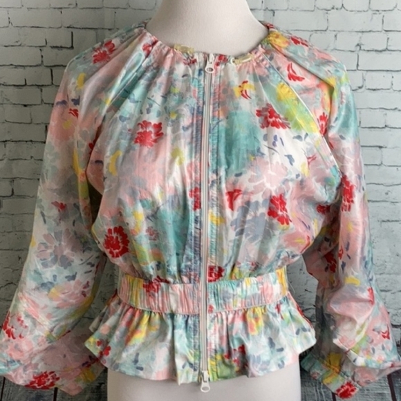 NWT Adidas Stella McCartney Multi Floral Studio Jacket, Small - Picture 4 of 15